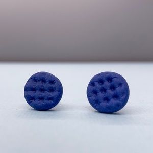 NEW Titanium Posts | Cornflower Blue Tuft Studs